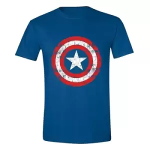 Image of Marvel T-Shirt Captain America Cracked Shield Size M