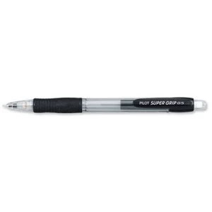 Image of Pilot Super Grip Mechanical Pencil with Cushion Grip 0.5mm Lead Black/Clear Pack of 12 Pencils