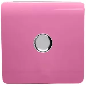 Image of Trendi Switch 1 Gang 120 Watt LED Dimmer Switch in Pink