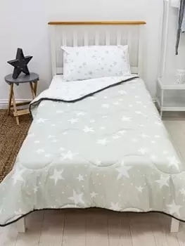 Image of Rest Easy Sleep Better Sleep Better 10.5 Tog Coverless Quilt - Grey Stars, Multi, Size Single Duvet Cover Set