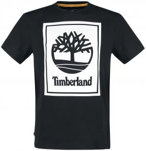Image of Timberland YC Stack Logo Tee T-Shirt black