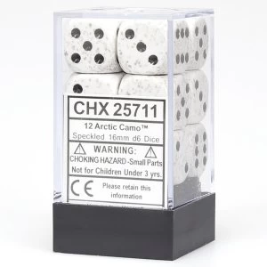 Image of Chessex Arctic Camo: Speckled D6 Set of 12 - 16mm