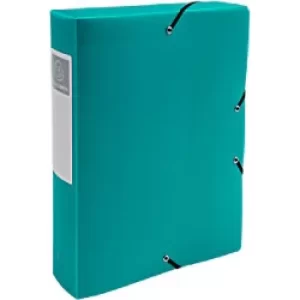 Image of Exacompta Filing Box 59883E A4 Green Polypropylene 25 x 33cm Pack of 8
