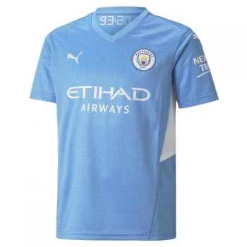 Image of Puma Manchester City Home Shirt 2021 2022 Junior - Blue