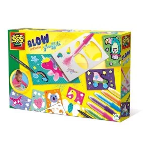 Image of SES CREATIVE Childrens Blow Airbrush Graffiti Set