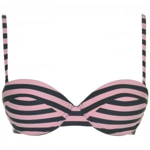 Image of Jack Wills Marchison Bikini Top - Navy/Pink