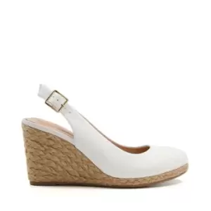 Image of Dune London Coda Espadrille Wedge Shoes - White