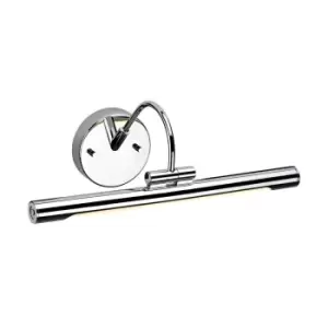 Image of Single Bulb Adjustable LED Fitting Picture Light Polished Chrome LED 4.6W Bulb