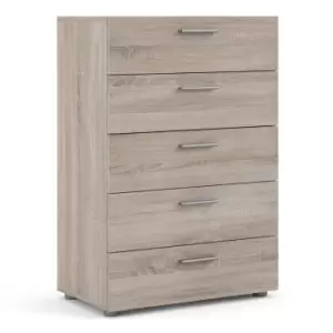 Image of Pepe Chest Of 5 Drawers In Truffle Oak Effect