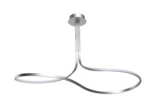 Image of Nur Semi Flush Ceiling 50W LED 3000K, 3900lm, Dimmable Silver, Frosted Acrylic, Polished Chrome