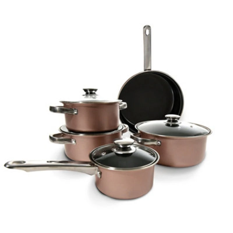 Image of Carter & Clay 9 Piece Non-Stick Rose Gold Cookware Set