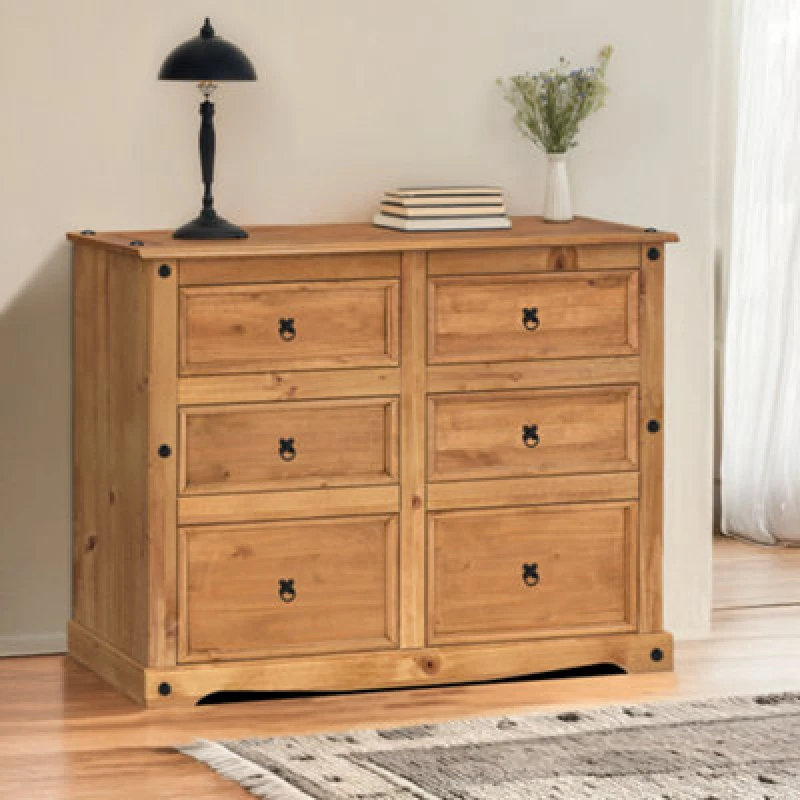 Image of MERCERS FURNITURE Corona 6 Drawer Wide Chest 5060335861207