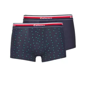 Image of Eminence LE19 X2 mens Boxer shorts in Blue. Sizes available:XXL,M,L,XL