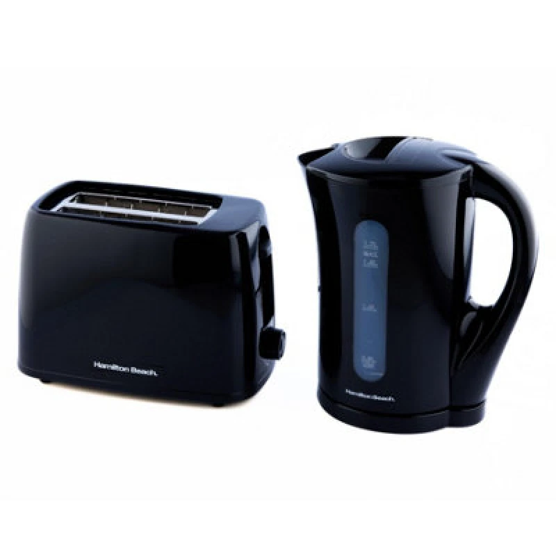 Image of Hamilton Beach, Essentials Kettle & Toaster Set, Black, Hbessb