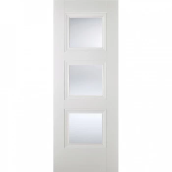 Image of LPD Amsterdam White Primed Glazed Internal Door - 1981mm x 686mm (78 inch x 27 inch)