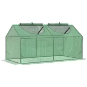Image of Mini Greenhouse Small Plant Grow House w/ PE Cover Windows for Outdoor - Outsunny