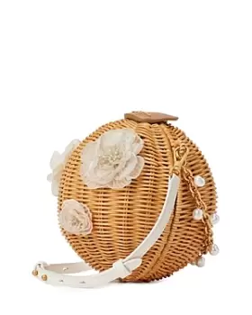 Image of kate spade new york Bridal Embellished Wicker Bouquet Lantern Crossbody