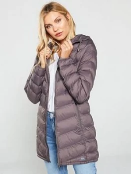 Image of Trespass Rianna Long Padded Jacket - Heather , Heather, Size S, Women