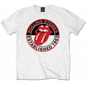 Image of Rolling Stones Est 1962 White Mens T Shirt: Medium