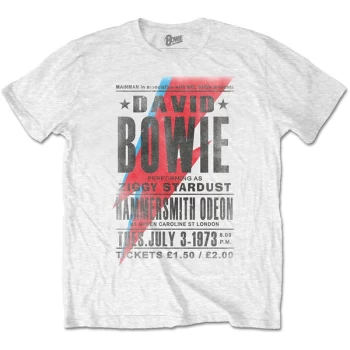 Image of David Bowie - Hammersmith Odeon Mens Medium T-Shirt - White