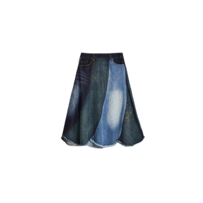 Image of Desigual Denim skirt For Her Desigual Parch Bleu Female L