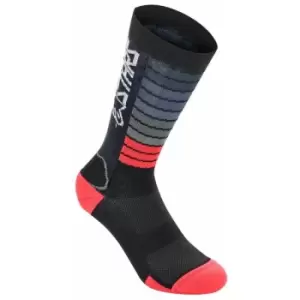 Image of Alpinestars Drop Socks 22 2020: Black/Bright Red S Ap17067201303S