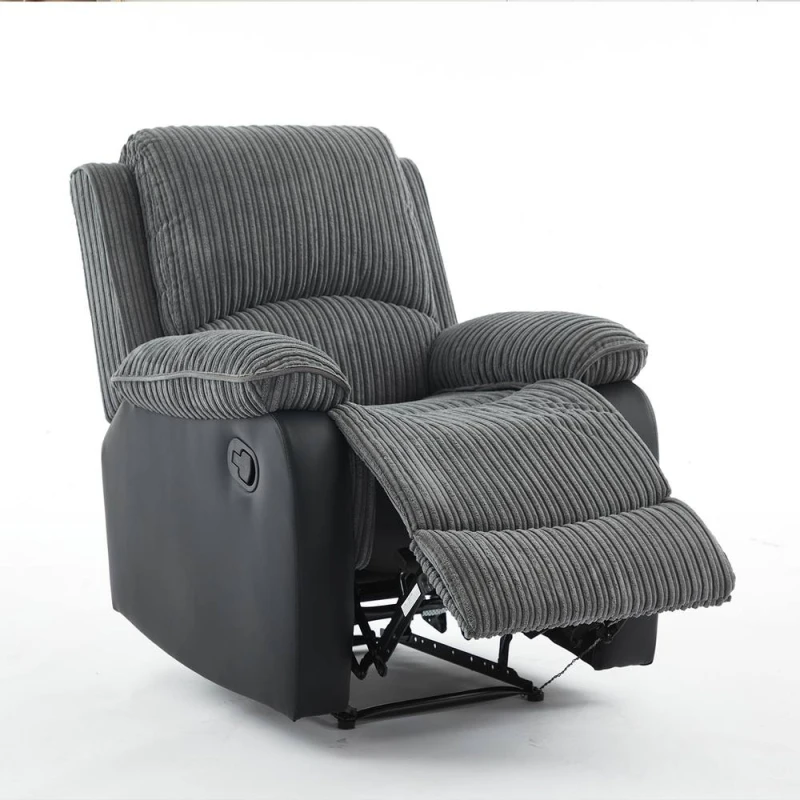 Image of Furniture One Manual Reclining Sofa Collection Sectional Couches Set Grey - 3+2 Seater Sofa Set, Grey A1347-UK-1W-1X