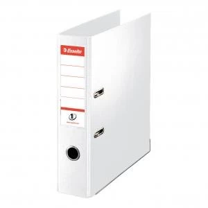 Image of Esselte FSC No. 1 Power Lever Arch File PP Slotted 75mm Spine A4 White