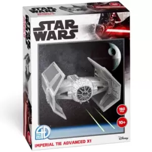 Image of Star Wars Imperial TIE Advanced X1 Fighter Paper Core 3D Puzzle Model