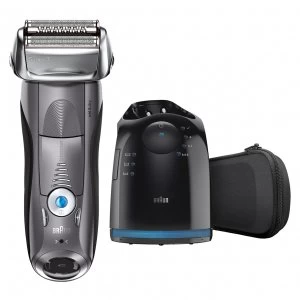 Image of Braun Series 7 7865cc Wet & Dry Mens Electric Foil Shaver Grey without Clean Renew cartridge