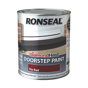 Image of Ronseal Diamond Hard Door Step Paint Tile Red 750ml