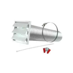 Image of Manrose 150mm Cookerhood Venting Kit With Gravity Grille - 43078