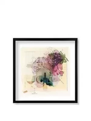 Image of Art For The Home Wine O'Clock 50 x 50 Card, MDF Frame