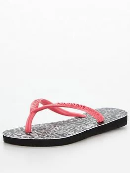 Image of Havaianas Leopard Flip Flops - Multi , Multi, Size 12 Younger