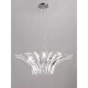 Image of Sinclair pendant lamp 9 Polished chrome bulbs