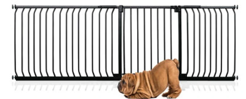 Image of Bettacare Elite Pressure Dog Gate, 225Cm - 234Cm, Matt Black, Pressure Fit Pet Gate For Dog And Puppy