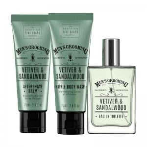 Image of Scottish Fine Soaps Vetiver & Sandalwood Well Groomed Set