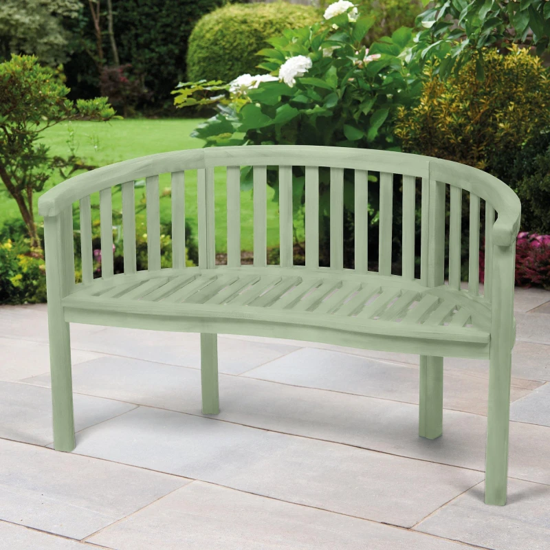 Image of Greenhurst Woodfield Banana Bench - Sage Green 4523