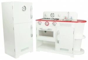 Image of Teamson Kids Red and White Play Kitchen.