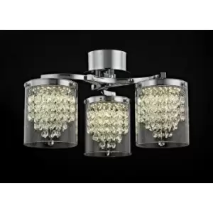 Image of Impex Florina LED Chrome Ceiling Flush