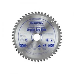 Image of Faithfull tct Circular Saw Blade Triple Chip Ground 216 x 40 mm x 48T