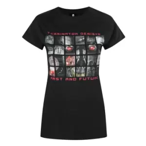 Image of Terminator Womens/Ladies Genisys Past And Future T-Shirt (L) (Black)