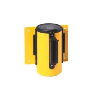 Image of Obex Barriers Wall Mounted Belt Barrier Belt Length mm 2300 Yellow