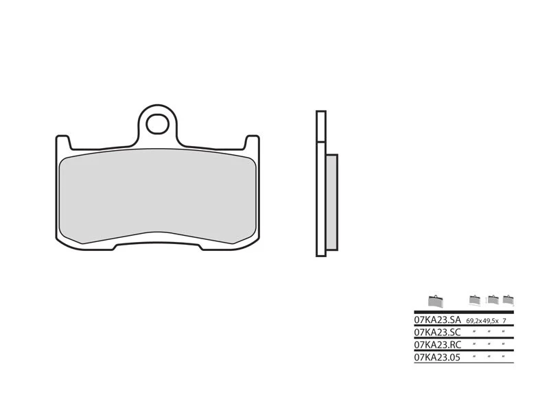 Image of Brembo S.p.A. Street Sintered Metal Brake pads - 07KA23LA