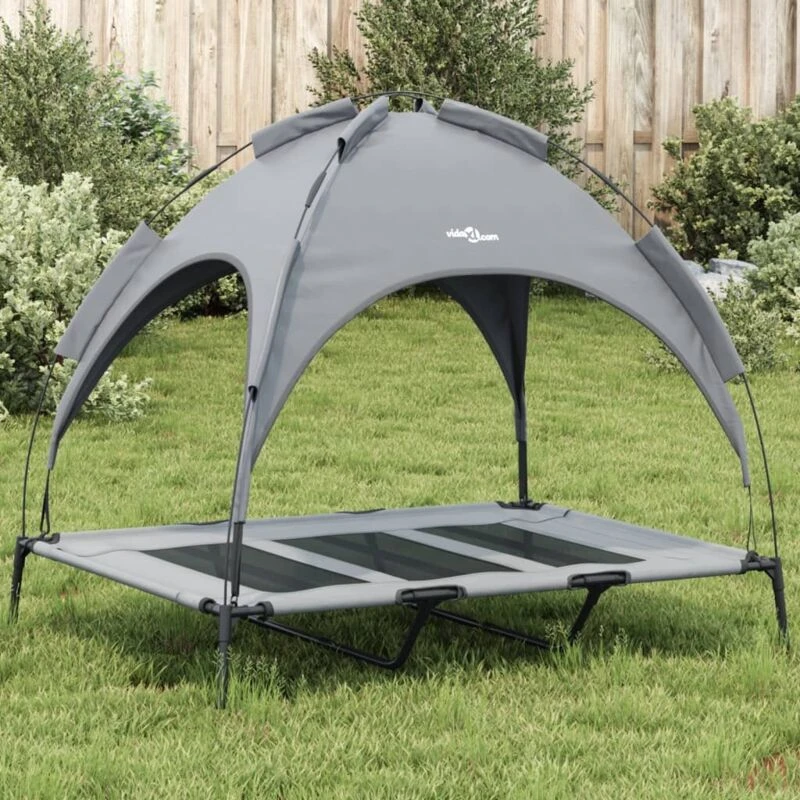 Image of VIDAXL Vidaxl - Dog Bed with Canopy Anthracite Oxford Fabric and Steel 172595