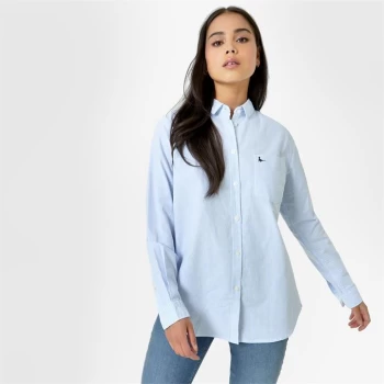 Image of Jack Wills Guilden Stripe Boyfriend Shirt - Pale Blue