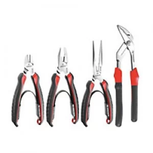 Image of Facom Plier Set CPE.A1 Plastic Alloy Steel Silver, Black Pack of 4