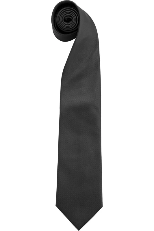 Image of Premier Premier Men “ColoursPlain Fashion Business Tie in Black One Size Male 5055805453280