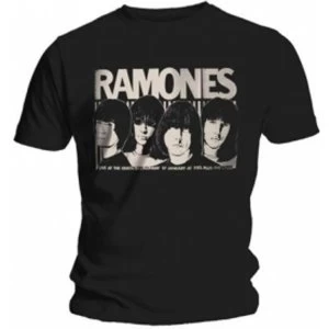 Image of Ramones Odeon Poster Mens Black T Shirt: Small