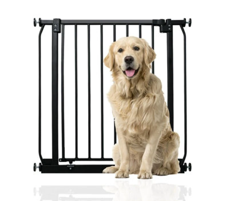 Image of Bettacare Elite Pressure Dog Gate Narrow, 65.5Cm - 74.5Cm, Matt Black, Narrow Pressure Fit Pet Gate For Dog And Puppy